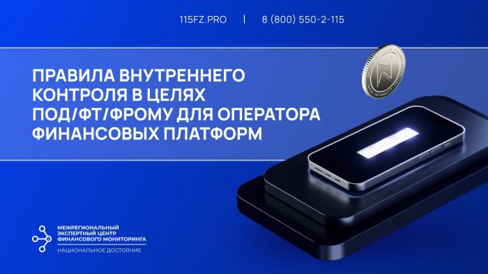 Правила внутреннего контроля в целях ПОД/ФТ/ФРОМУ для оператора финансовых платформ