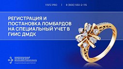 Регистрация и постановка на специальный учет в ГИИС ДМДК ломбардов