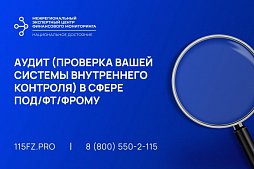 Аудит (проверка вашей системы внутреннего контроля) в сфере ПОД/ФТ/ФРОМУ